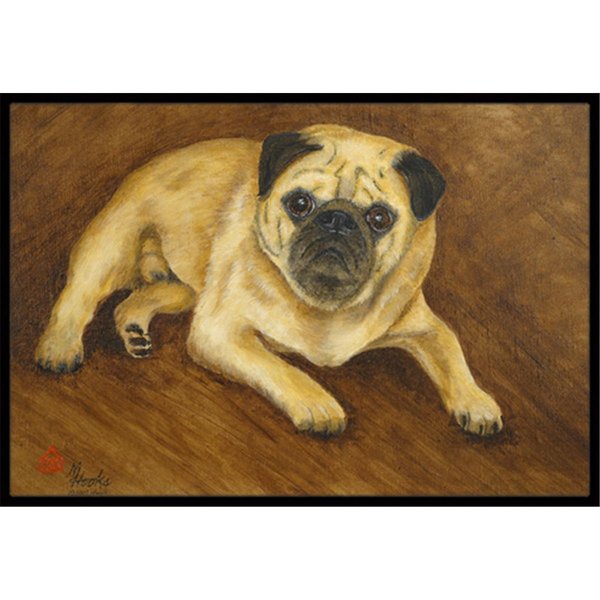 Carolines Treasures Fawn Pug Roscoe Indoor & Outdoor Mat, 24 x 36 in. CA77729